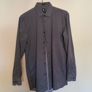 Black with white dress shirt